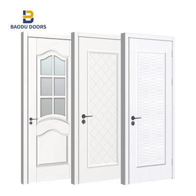 China Painting Decoration Modern Design Solid Wood Front Door Types For Exterior Doors Solid Wood Teak Wood Door for sale