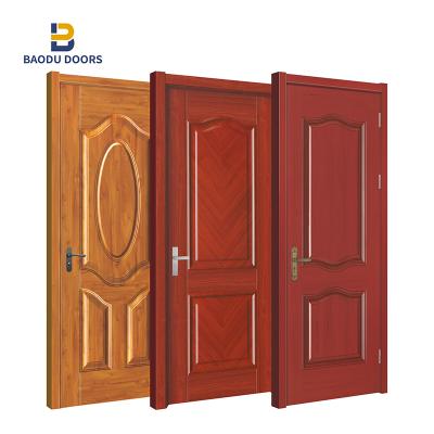 China Simple Oak Wood Door Designs Interior Doors House Villa Teak Wood Modern High Quality Solid Wood Interior Doors for sale