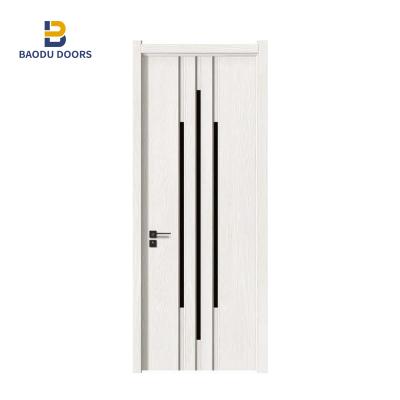 China Modern high quality waterproof full wpc hollow wpc door for villas interior wpc pvc piece composite door for sale