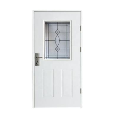 China Modern Cheap Price Interior American Glass Pine Doors Oval Steel Glass Inserts American Steel Door for sale