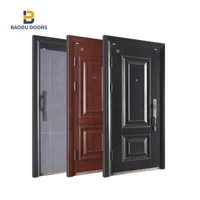 China Baodu Modern Luxury Security Door Exterior Door Steel Personal Design Security Steel Door Custom Design for sale