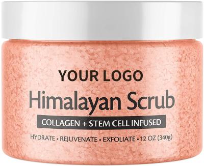 China NATURAL COLLAGEN STEM CELL EXFOLIATOR Exfoliator FOR ACNE CELLULITE DEEP CLEANSING SCARS WRINKLES MOISTURIZE HIMALAYAN SALT BODY SCRUB for sale