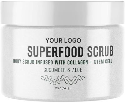 China NATURAL Exfoliator COLLAGEN STEM CELL EXFOLIATE BODY FACE DEEP CLEANSING MOISTURIZING CREAM FOR ACNE SCARS SUPERFOOD CUCUMBER AND ALOE BODY SCRUB for sale