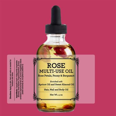 China MULTI-USE Moisturizer FOR FACE BODY HAIR OIL MOISTURIZER FOR DRY SKIN BERGAMOT NAIL BERGAMOT ROSE BUD PETALS ORGANIC ESSENTIAL OIL for sale