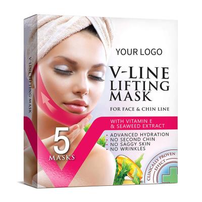 China Moisturizer DOUBLE CHIN REDUCER FACE SLIMMING V-SHAPED BAND NECK LIFT CHIN STRAP UP CORRECTION CUTOUT TIGHTENING FIRMING V LINE LIFTING MASK for sale