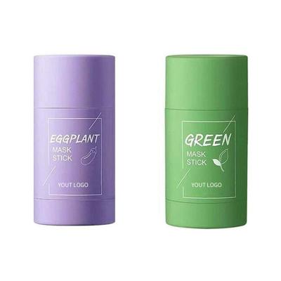 China Moisturizer GREEN TEA EGGPLANT MOISTURIZES OIL CONTROL DEEP CLEAN PORE IMPROVES SKIN ALL SKIN TYPES CLEANSE CLAY STICK FACE MASK for sale