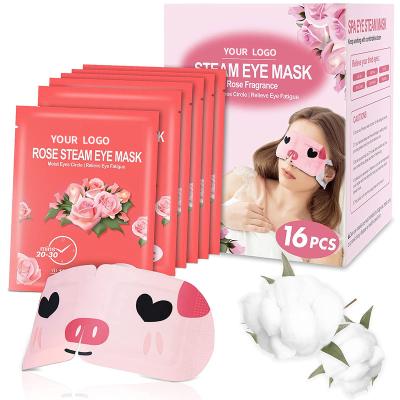 China Anti-Wrinkle 16 PACKS PINK BUFFER HEADACHE RELIEF DRY EYE DISPOSABLE CALMING RELAX AUTO WARMED EYE FATIGUE STEAM HOT EYE MASKS for sale