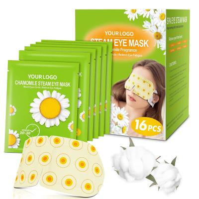 China Anti-Wrinkle 16 PACKS BUFFER HEADACHE RELIEF SOOTHING DISPOSABLE DRY EYES RELAXING CAMOMILE EYE FATIGUE AUTO HOT EYE MASKS for sale