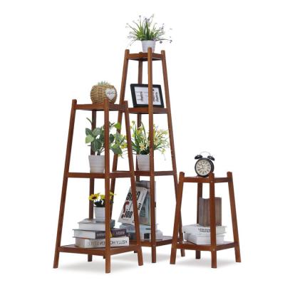 China Sustainable Wholesale Custom Water Resistant Square Multi-tiered Corner Shelves Plant Bamboo Rack for sale