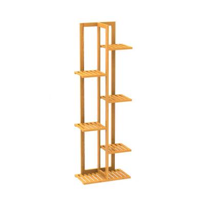 China Eco-Friendly Hot Selling Multiple Varnish Flower Pots Bamboo Plant Rack Stand For Living Room for sale