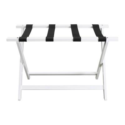 China Modern Wholesale Hotel Multifunctional White Wooden Luggage Rack With Wooden Suitcase Rack Luggage Rack for sale