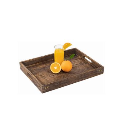 China OEM Wholesale Home Wholesale High Quality Handmade Beech Wooden Serving Food Safety Dish Restaurant Hotel Tray for sale