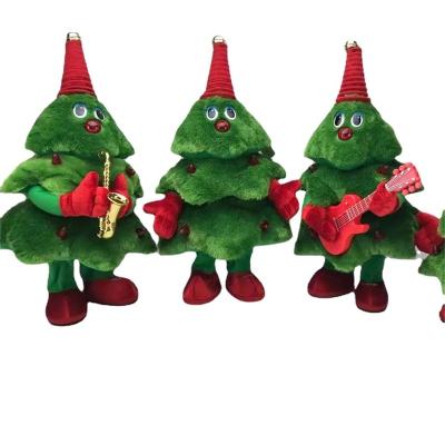 China Music Singing Dance Light Christmas Tree Record Plush Toy Kids Christmas Gift Children Electric Christmas Tree for sale