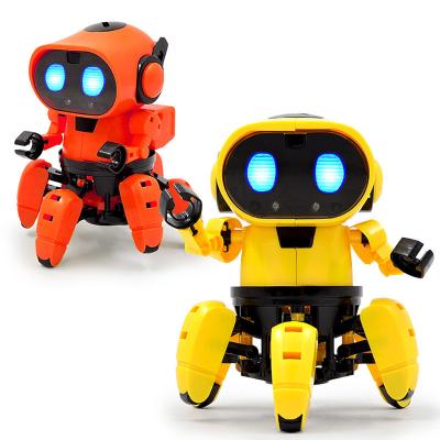 China Lighting Six-claw robot light music dancing active singing children electric rotating robot toys for sale