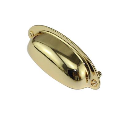 China Amazon Hot Sale Modern Zinc Furniture Dresser Gold Drawer Pull Handle Shell Shape for sale