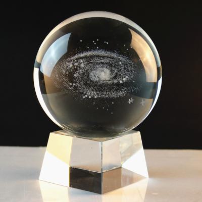 China China 80mm Customized 3D Laser Engraving Crystal Ball For Souvenir for sale