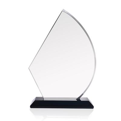 China China Wholesale Empty Glass Award Plaque Trophy For Custom Engrave Printing for sale