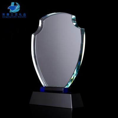 China New Design Europe White Jade Crystal Block Glass Awards For Business Gift for sale