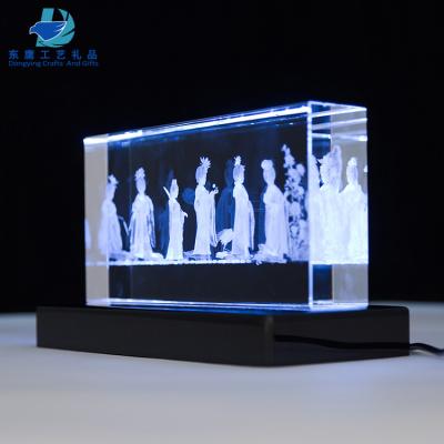 China Europe New Design 3d Laser Engraving Crystal Cube Gifts For Souvenir for sale