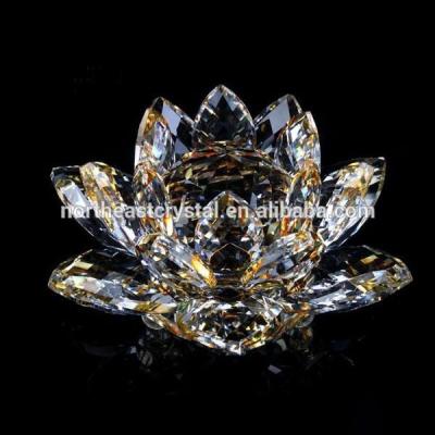 China Home Decoration Crystal Lotus Flower Sculpture Factory Wholesale colorful for sale