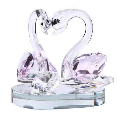 China Europe 2019 elegent unique new products crystal swan for wedding and christmas occasion for sale