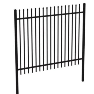 China A variety of black powder coated wrought iron garden garrison fences steel picket fences for sale