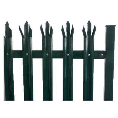 China Decorative Black Coating Curved Arc Top Wrought Iron Fence with 75*75mm Square Post Size for sale