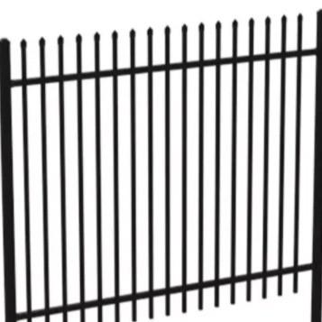 China NATURE Pressure Treated Wood Type Black Prefab Aluminum Fencing Wrought Iron Fence Panels for sale