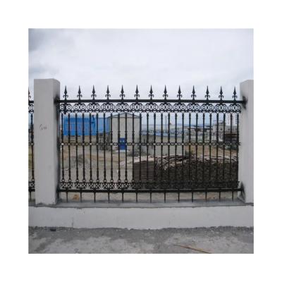 China Metal Type Iron Outdoor Easily Assembled Steel Picket Fence Wrought Iron Steel Fence for sale