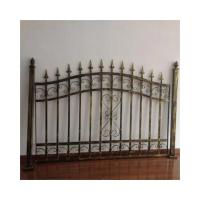 China Commercial Grade Cast Iron Fence with Black Material Iron Perimeter Steel Fence Gates for sale