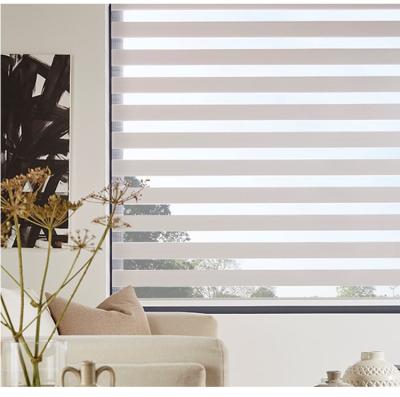 China Minimalist OEM ODM Service Materials Manual Patio Zebra Multiple Roller Blinds Top Curved Shutter Curtain Cover for sale