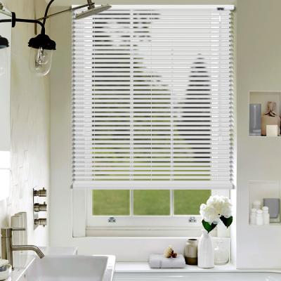 China Art Decor Day And Night Blackout 50mm Window Electric Smart Blind Wood Curtains Blackout Real Basswood Venetian Blinds for sale