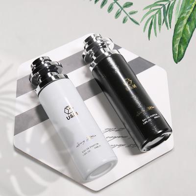 China 30ml Wholesale Cosmetic High End Empty Luxury Glass Perfume Bottle Mini Black White Color 30ml Spray With Box for sale