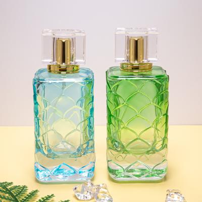 China Beautiful Design 100ml Perfume Bottle Cosmetic High Quality Luxury Glass Spray Empty Manufacture for sale