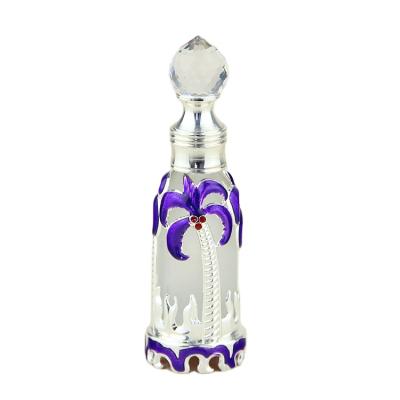 China Hot Selling Fancy Arabic Personal Care Metal Perfume Bottle Essential Oil Dropper Bottle for sale