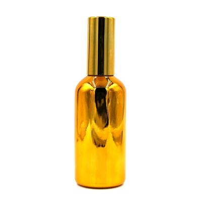 China Cosmetic 30ml 50ml 100ml Glass Mist Spray Luxury Electroplating Empty Perfume Bottle for sale