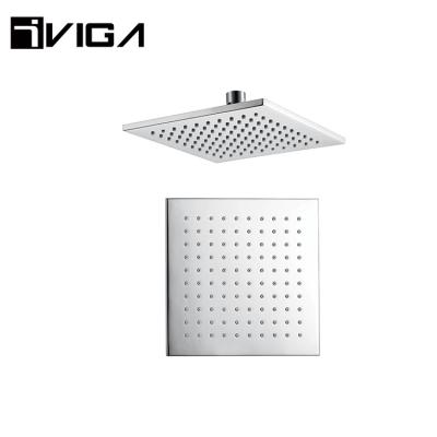 China Without Diverter VIGA Brass Rainfall Shower Head Bathroom Fittings Rainfall Top Overhead Shower Head for sale