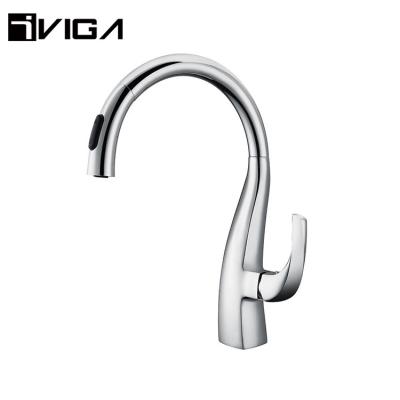 China Healthy Thermostatic Kitchen Faucet Multi Functions Faucets Kitchen Sink Mixer Pull Out Kitchen Faucet Chrome Hose for sale