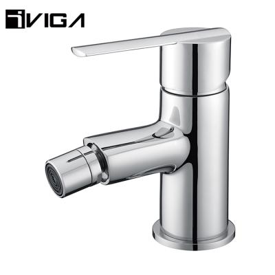 China Modern Factory Wholesale Single Handle Chrome Plating Toilet Brass Product Chrome Finished Bidet Faucet for sale