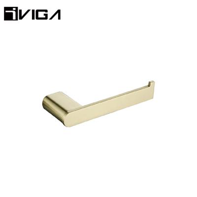 China Modern Brushed Gold Toilet Paper Holder 304 Stainless Steel Tissue Paper Holder Brushed Nickel Toilet Paper Holder for sale