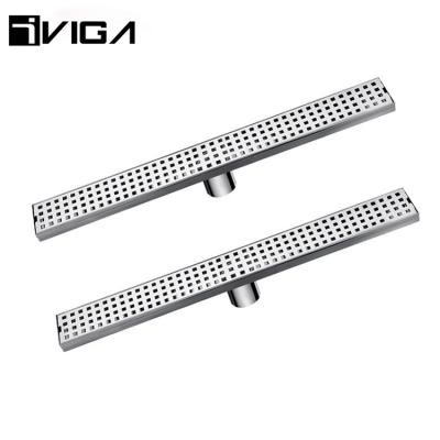 China SUS304 Brush Nickel Modern Floor Drains 600 700 800 900 1000 1100 1200MM Long Floor Drains Tile Insert Shower Drain for sale