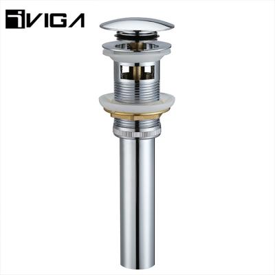 China Modern Pop Up Brass Water Waste Drainage Pump Wash Basin Drain With Overflow for sale