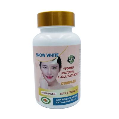 China No Side Effect Private Logo Anti-Oxidant Skin Brightening Whitening Reduced Gluathione 1500mg Softgel Capsule for sale