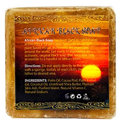 China Basic Cleansing 100% African Handmade Black Soap Rashes Or Burn Whitening Bleaching Soap For Black Skin for sale