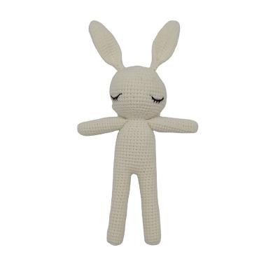 China Children's Crafts Custom Toys White Handmade Crocheted Animal Rabbit Dolls for sale