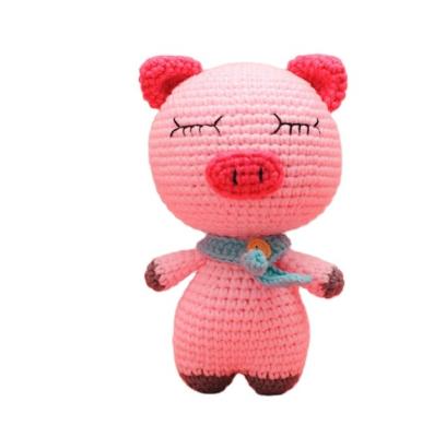 China Cute Kids Toy Gift Handmade Crochet Doll Fat Pig for sale