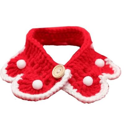 China Wholesale Eco-Friendly Lovely Christmas Soft Custom Hand-crocheted Pet Cat And Dog Collars COMMON for sale