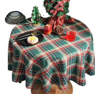 China custom wholesale Anti-wrinkle design set Christmas tablecloth round table cover for sale