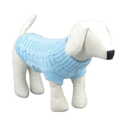 China Wholesale Viable Autumn And Winter Sweater Twist Rope Knitted Puppy Sweater Pet Apparel For Different Dogs for sale