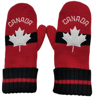 China Custom warm Canada maple leaf gl ove mittens for sale